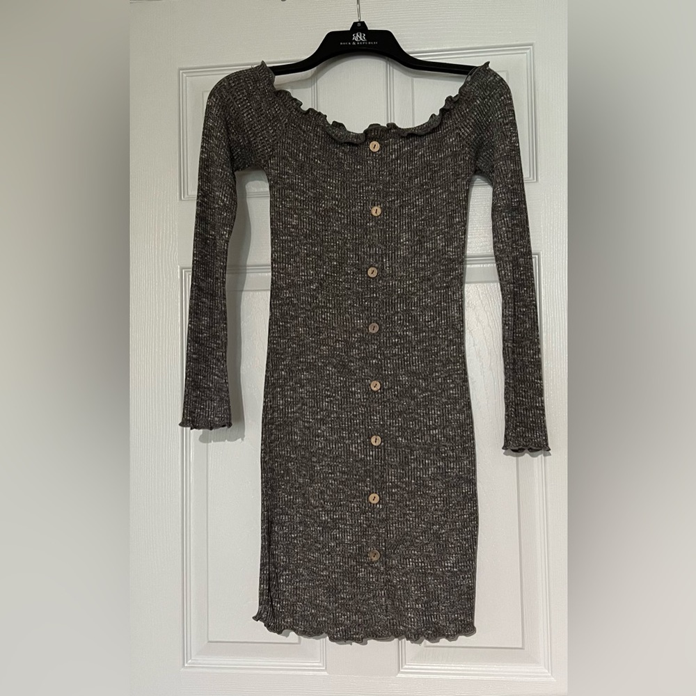 Off the shoulder Long Sleeved Dress